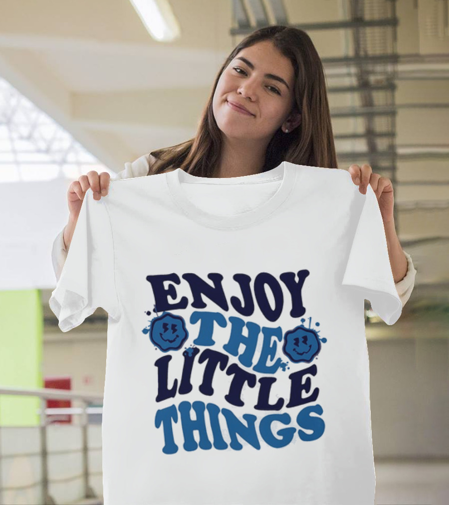 Enjoy The Little Things Smiley Faces T-Shirt