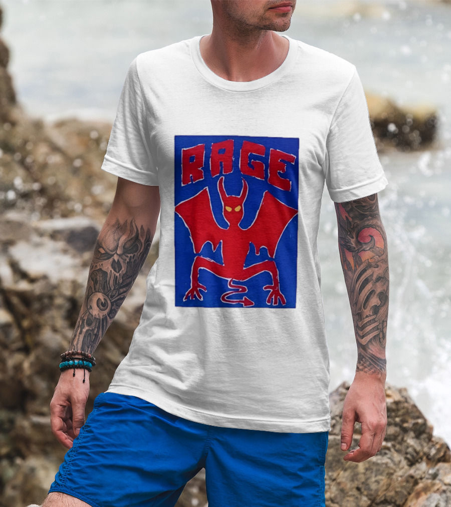 Rage Red Devil Bat Wings Demon T-Shirt