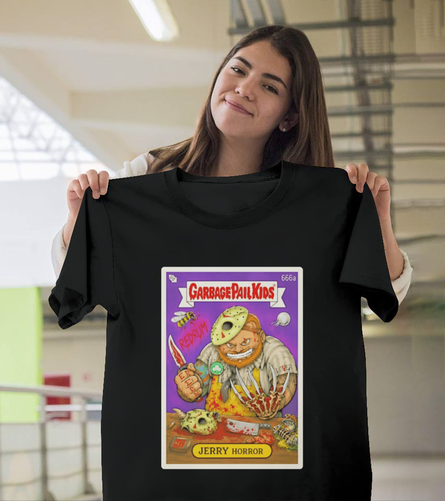 Garbage Pail Kids 666a Jerry Horror Redrum Trading Card T-Shirt