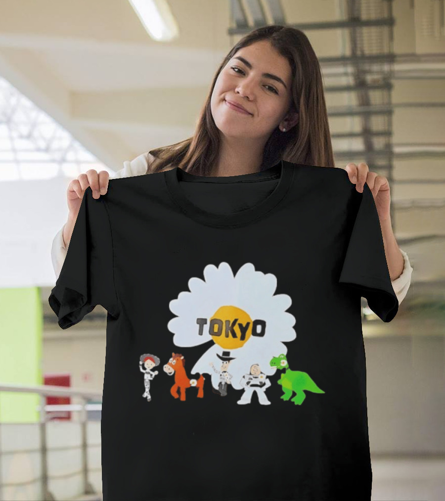 Jessie Bullseye Woody Buzz Lightyear Rex Toy Story Tokyo Flower T-Shirt
