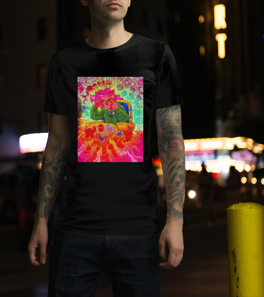 Professor X Dazzler World Tour X Men Collage Psychedelic Comic Art Marvel Characters T-Shirt