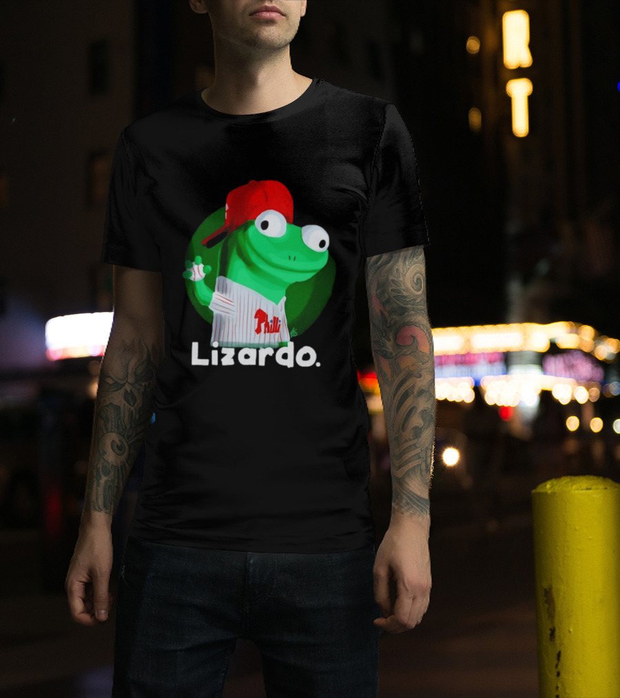 Lizardo Philadelphia Phillies Baseball Philli Red Cap Cartoon T-Shirt