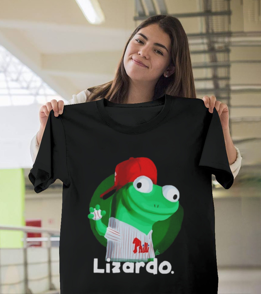 Lizardo Philadelphia Phillies Baseball Philli Red Cap Cartoon T-Shirt