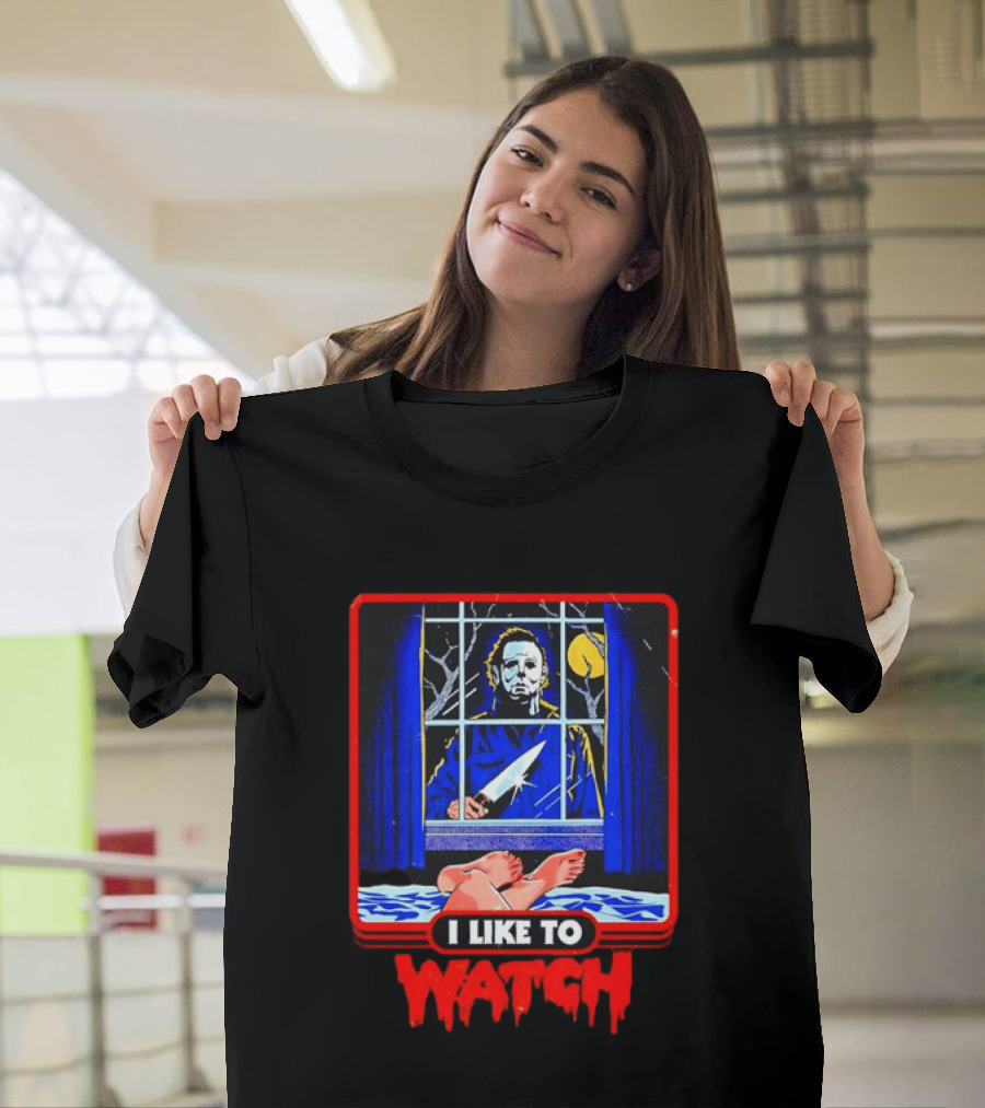 Michael Myers Halloween I Like To Window Scene T-Shirt