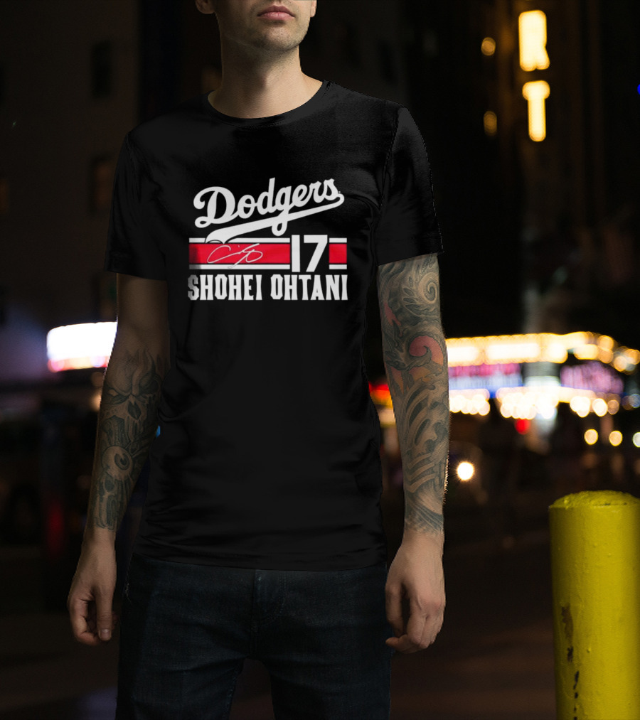 Dodgers Shohei Ohtani 17 Signature T-Shirt