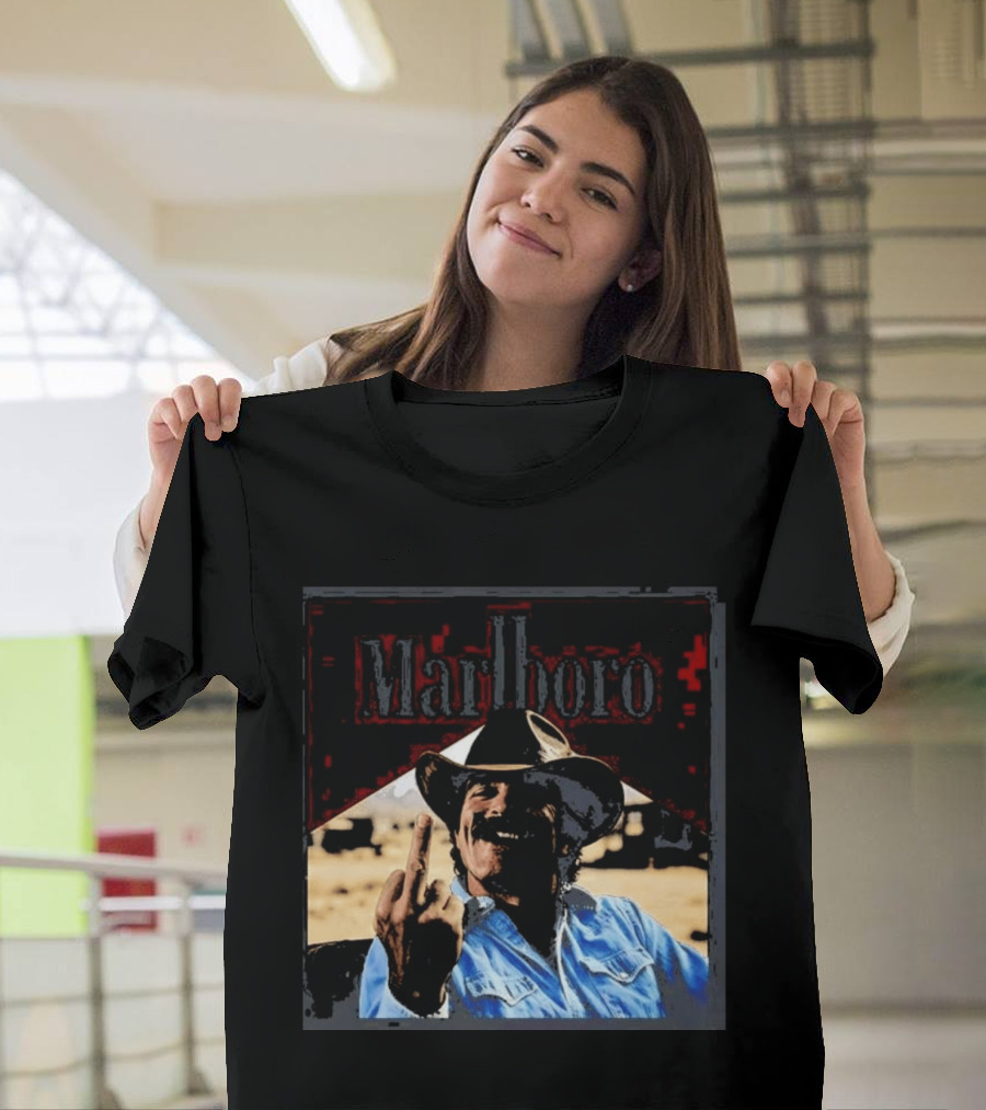 Marlboro Cowboy Middle Finger Cigar Tom Selleck Attitude T-Shirt