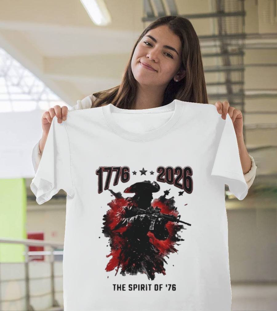 1776 2026 The Spirit Of '76 USA Patriotic Soldier T-Shirt