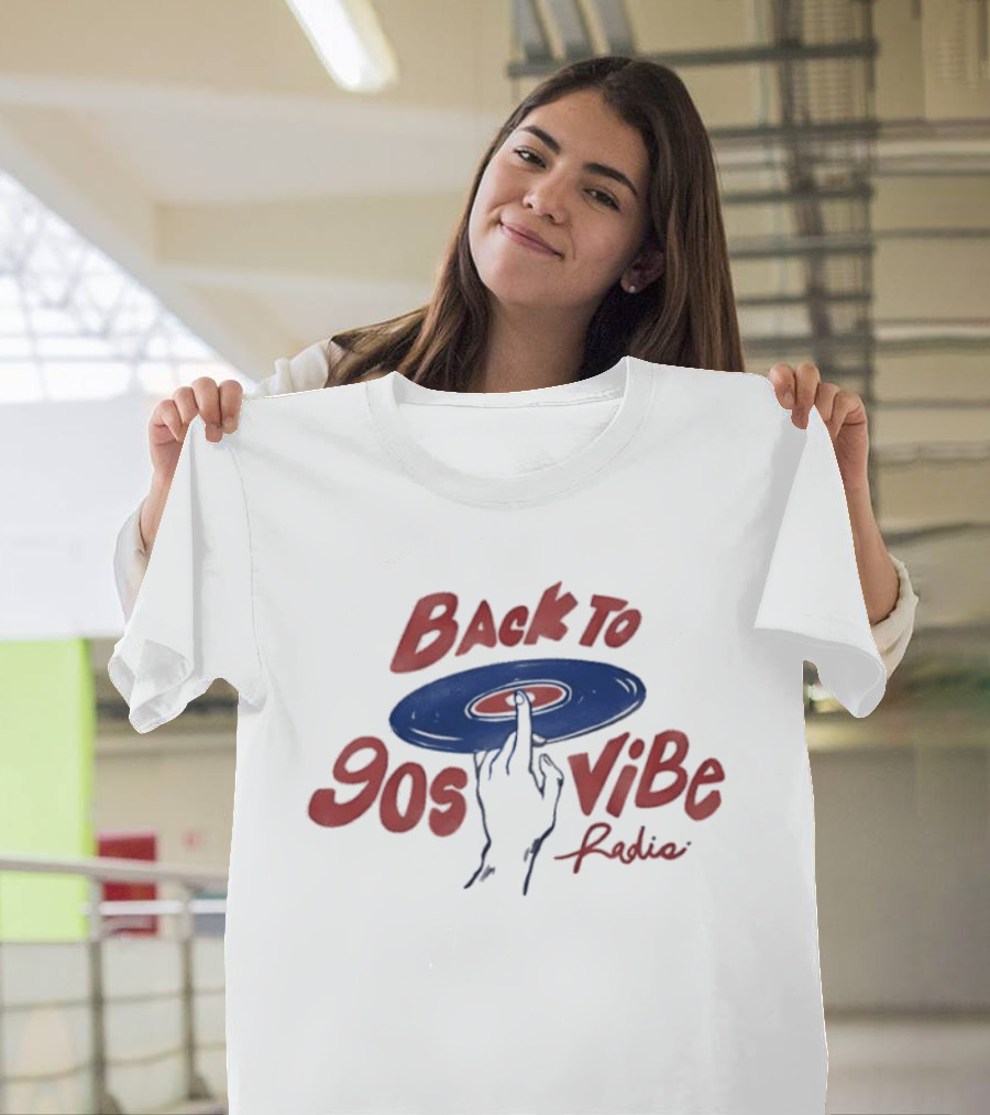 Back To 90s Vibe Radio Spinning Vinyl Hand T-Shirt