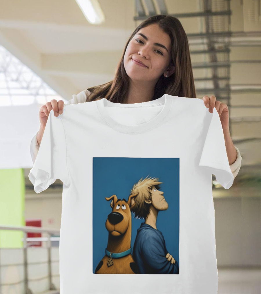 Scooby Doo And Shaggy Rogers Mystery Inc Iconic Cartoon Duo Facing Adventure T-Shirt