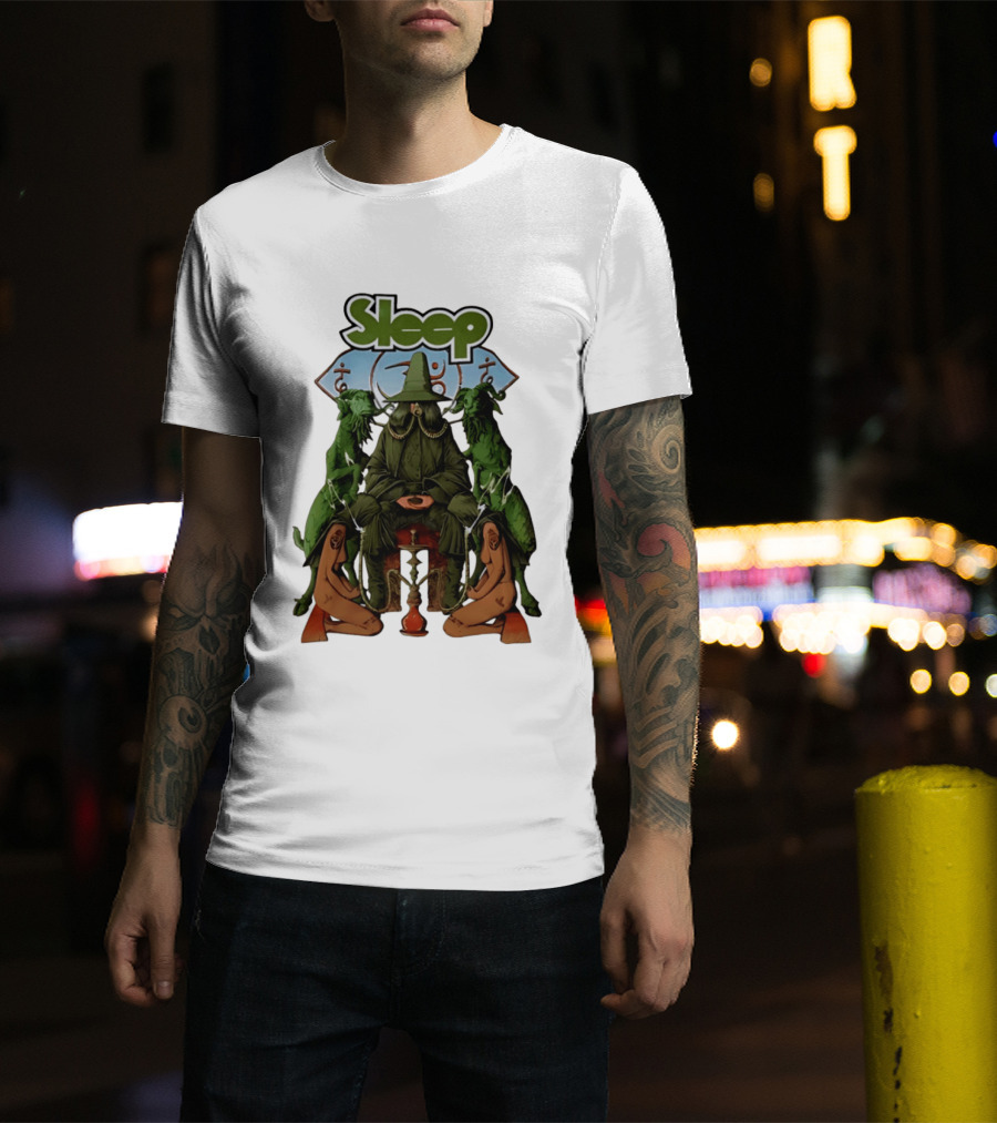 Sleep Band Wizard Hookah Goat Stoner Rock Psychedelic T-Shirt