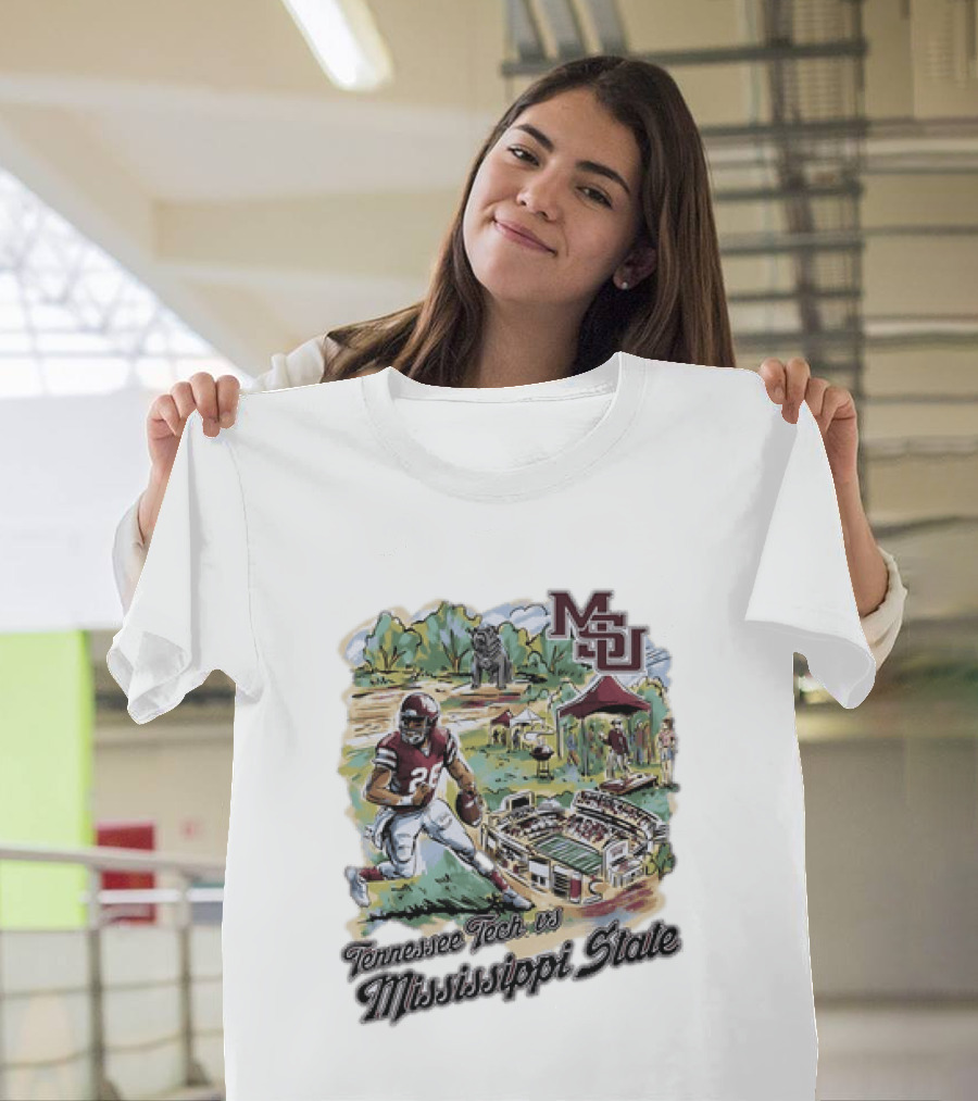 Tennessee Tech Vs Mississippi State Football 2026 Davis Wade Stadium Game Day T-Shirt