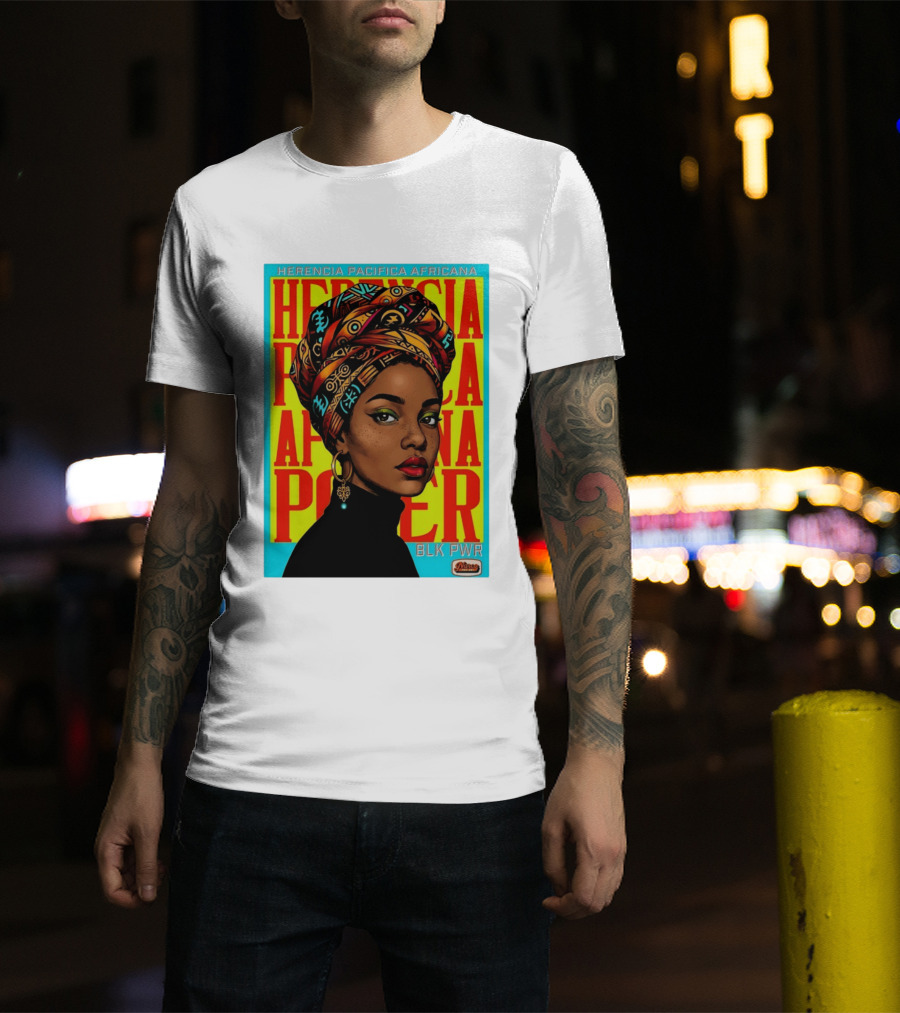 Herencia Pacifica Africana Power Blk Pwr Narez Wear T-Shirt