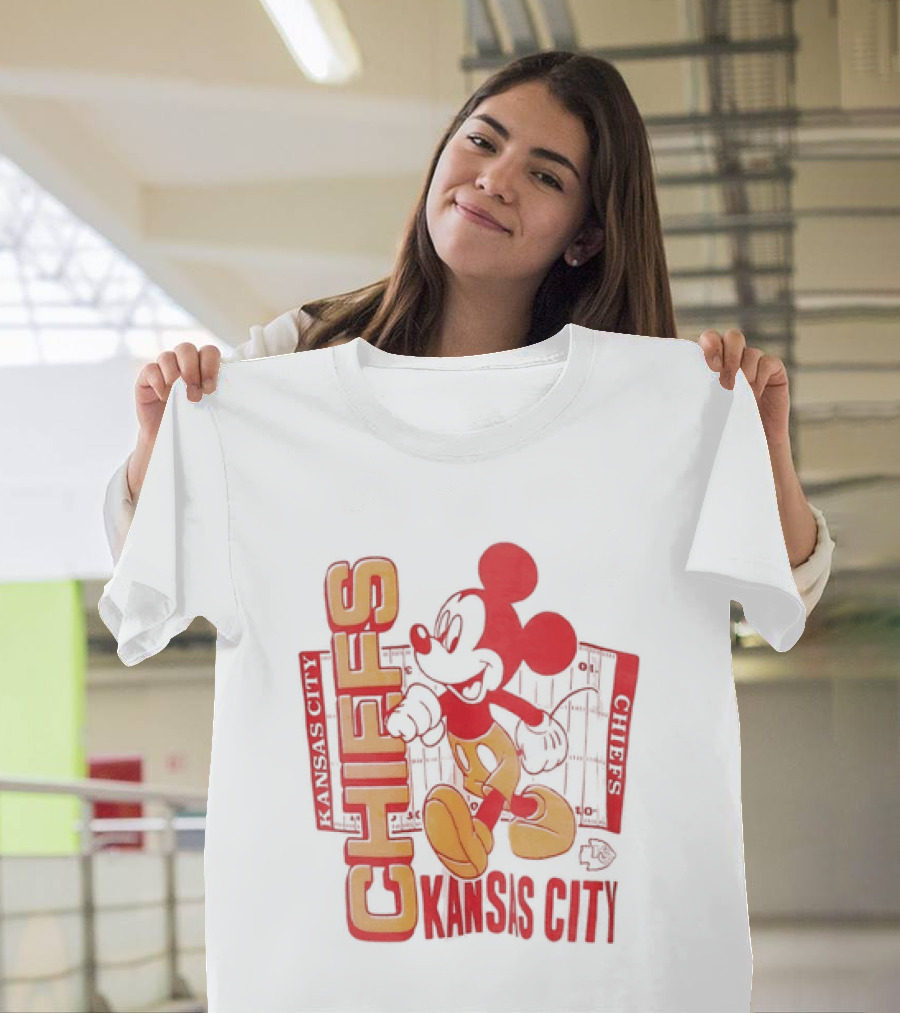 Kansas City Chiefs Mickey Mouse Authentic Fan T-Shirt