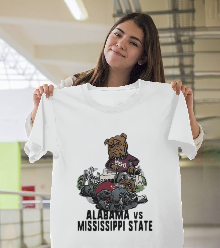 Alabama Vs Mississippi State Bulldogs Football Rivalry Game Day T-Shirt