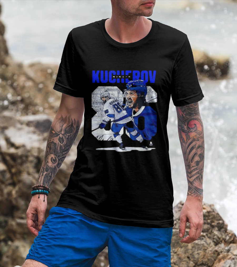 Kucherov 86 Skating And Celebrating Tampa Bay Lightning T-Shirt