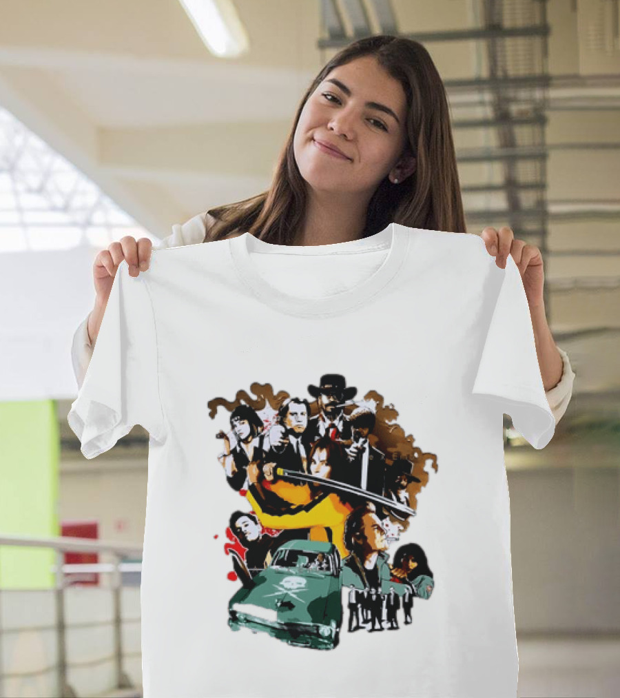 Alex Ember Pulp Fiction Quentin Tarantino Movie Characters Samurai Sword Car T-Shirt