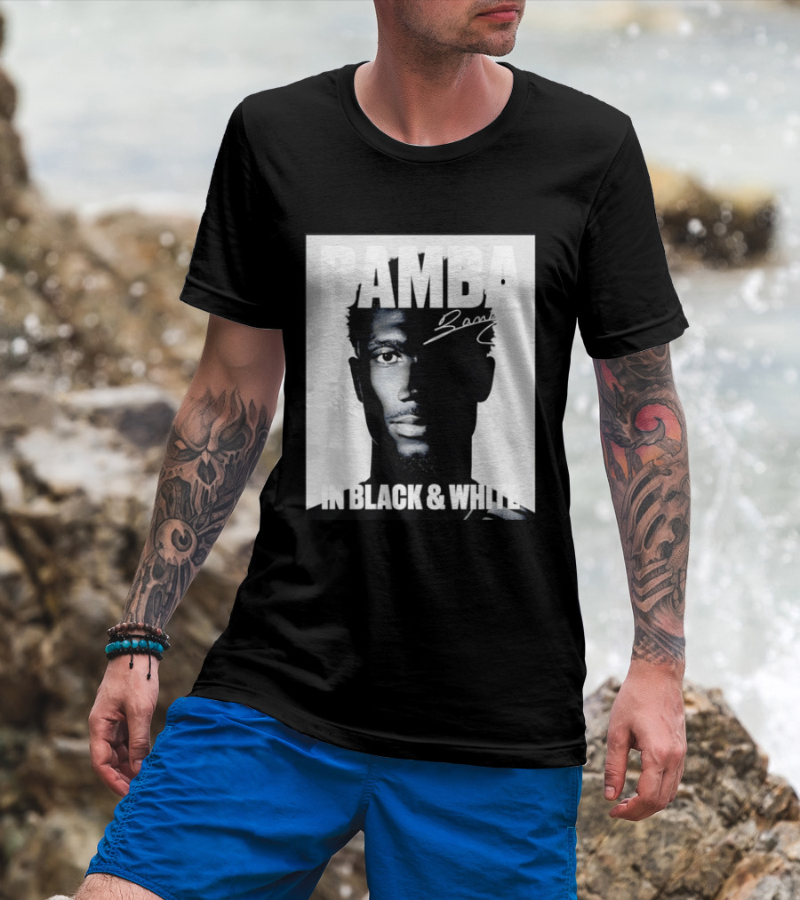 Bamba Signature Black And White NBA Basketball T-Shirt