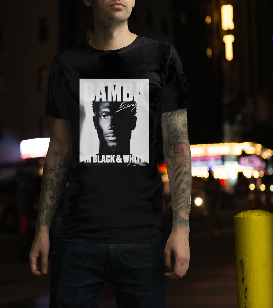 Bamba Signature Black And White NBA Basketball T-Shirt