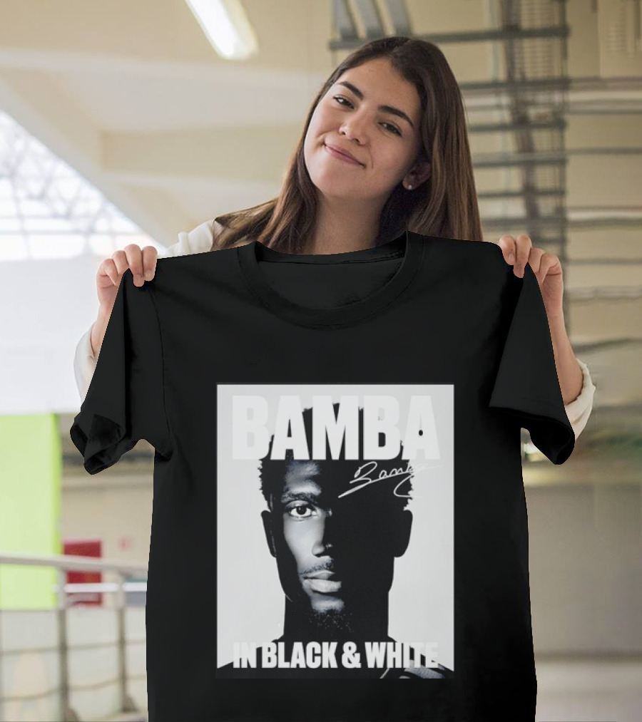 Bamba Signature Black And White NBA Basketball T-Shirt
