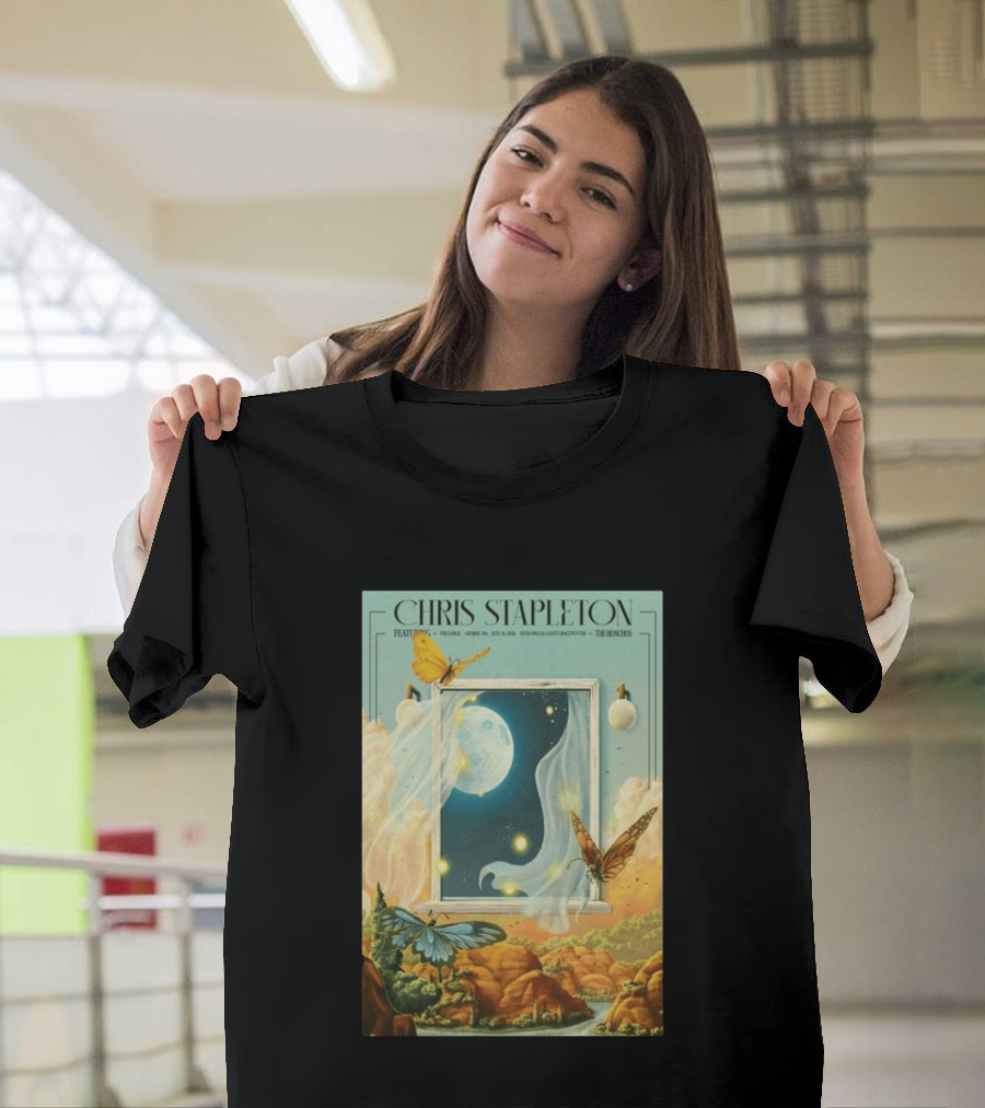 Chris Stapleton Featuring The Gorge July 24 2026 With Margo Price And The Mavericks The Knock3 T-Shirt