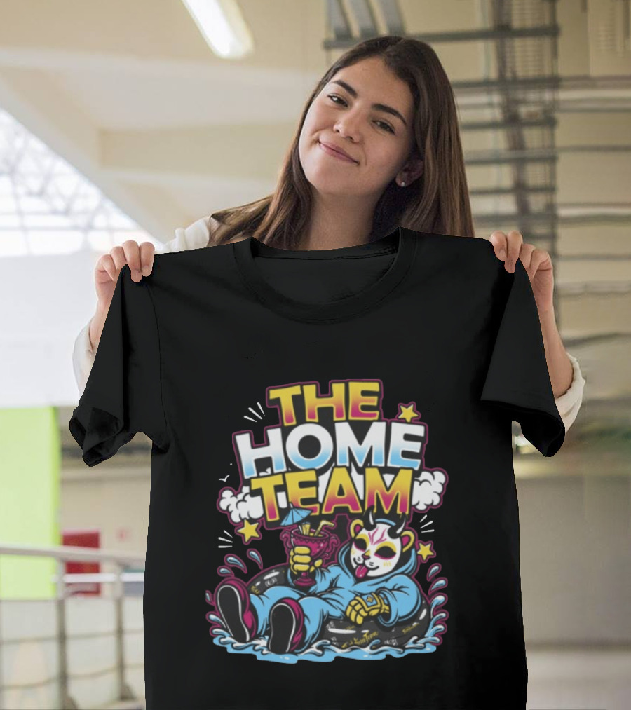 The Home Team Pool Party Eris Floating Demon With Drink T-Shirt