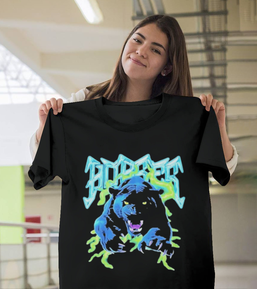 Horses Panther Lightning Metal Band Roar T-Shirt