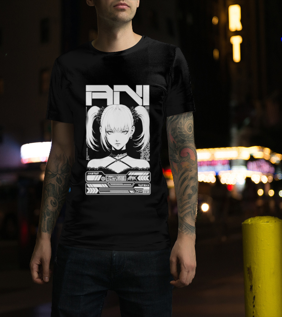 Misa Amane Death Note Anime Ani Grok Kawaii Gothic Style Pigtails T-Shirt