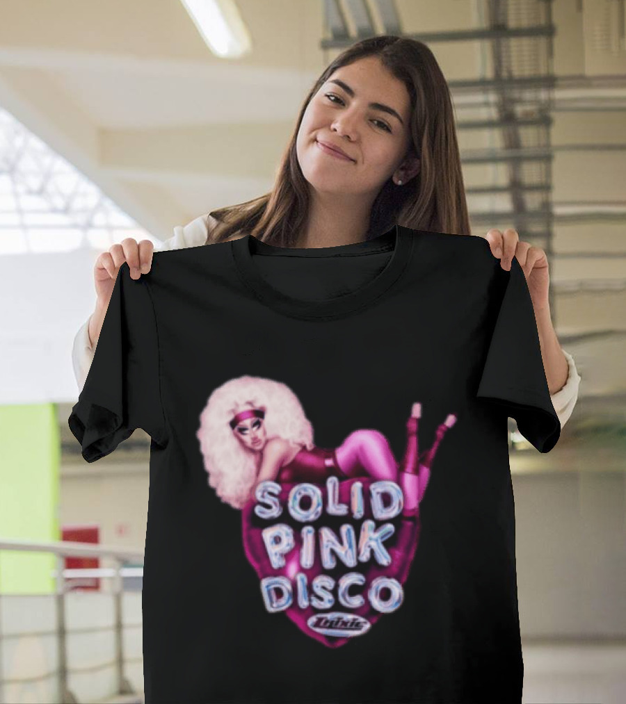 Trixie Mattel Solid Pink Disco Balloon Heart T-Shirt