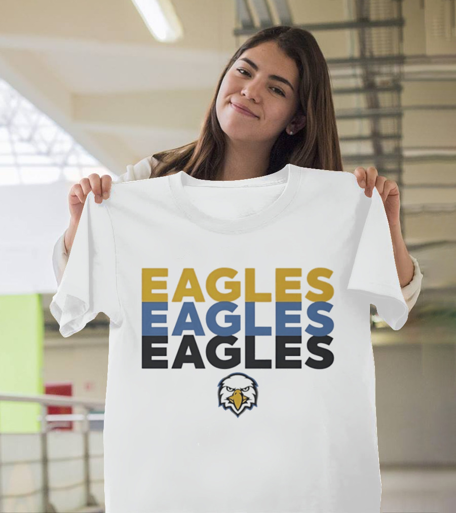 Eagles Triple Stack With Bold Yellow Blue And Black Team T-Shirt