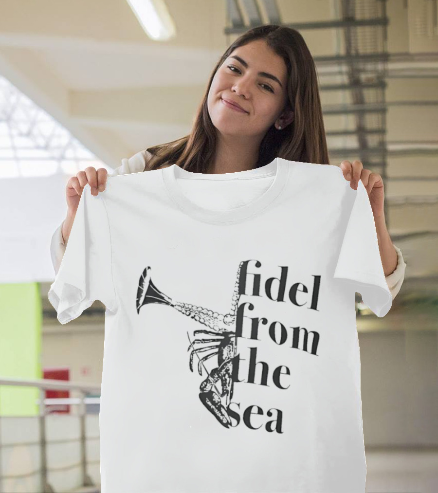 Fidel From The Sea Lobster Surreal Political Satire T-Shirt