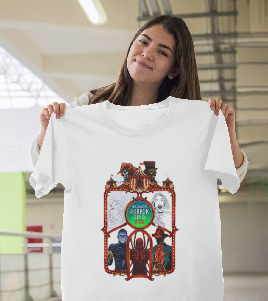 Halloween Horror Nights 2026 Universal Studios Characters Carnival T-Shirt