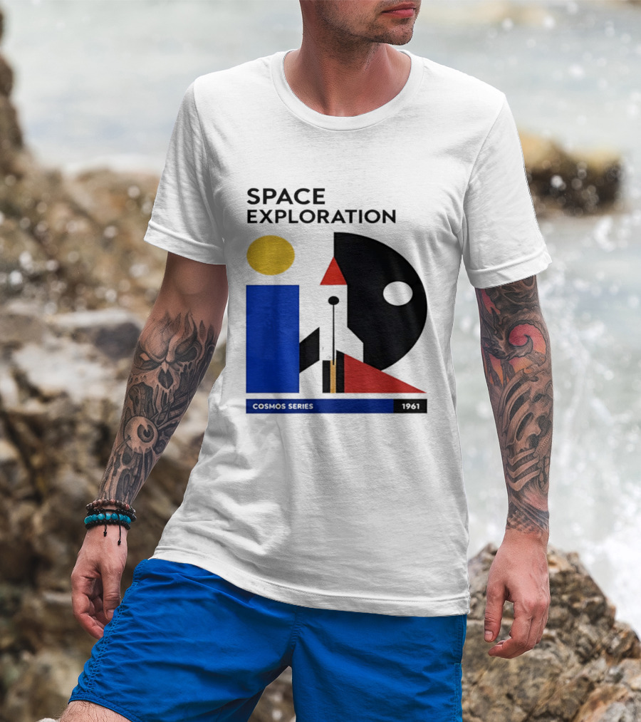 Space Exploration 1961 Cosmos Series Retro Geometric T-Shirt