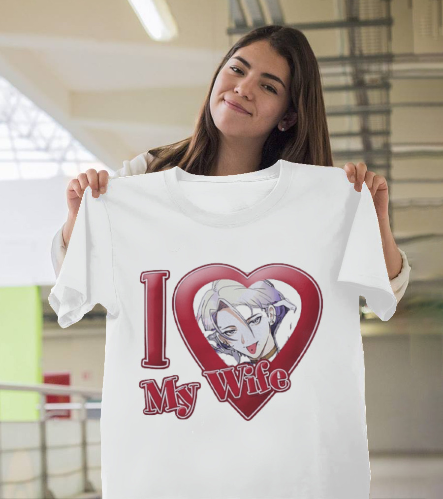 I Love My Wife Anime Heart Waifu T-Shirt