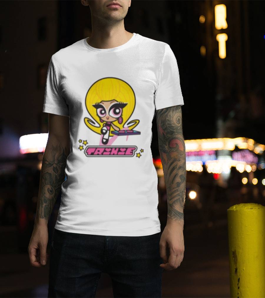 Trixie Mattel Spd Babydoll Pink Cartoon Character Stars T-Shirt