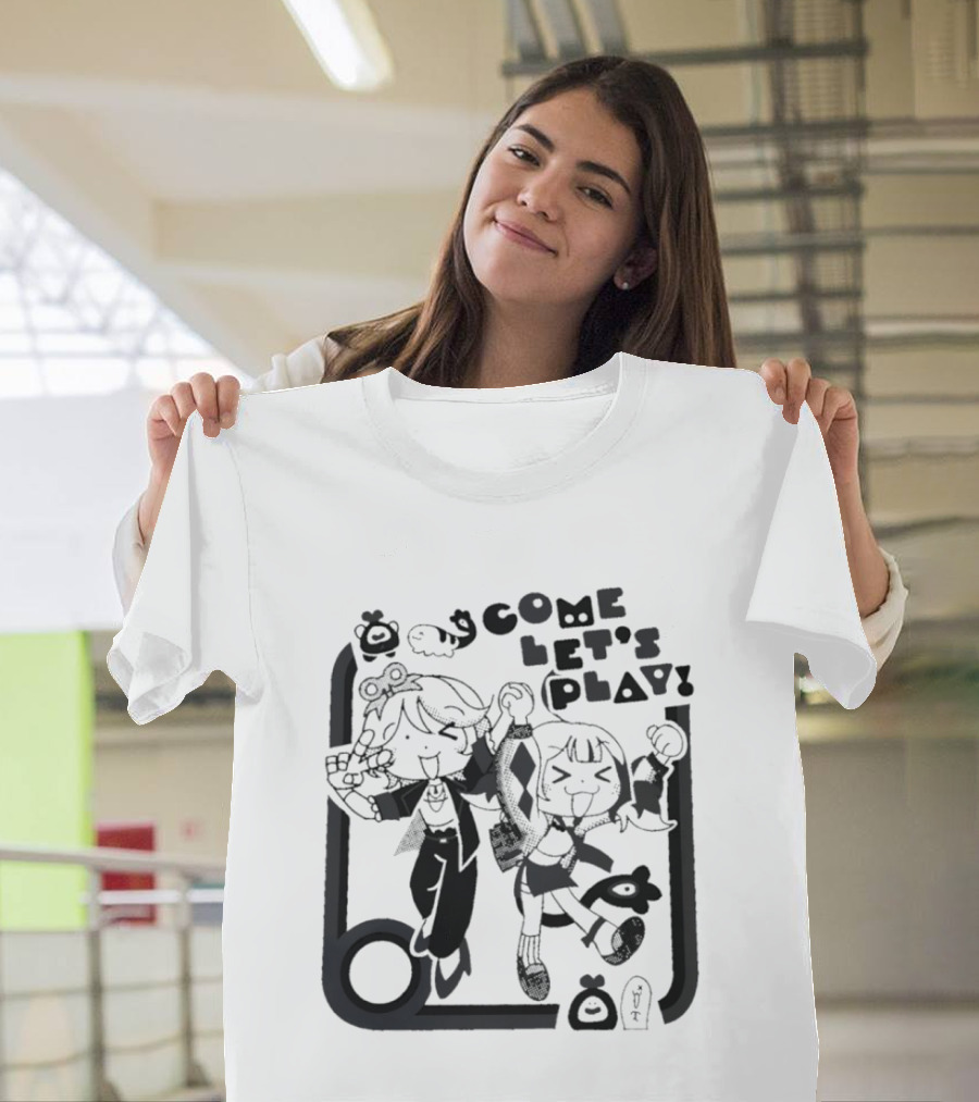 Tsukasa Tenma Emu Otori Project Sekai Come Let's Play Fun T-Shirt
