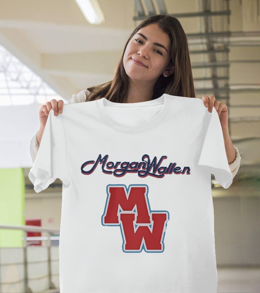 Morgan Wallen MW Bold Red Letters Country Music T-Shirt