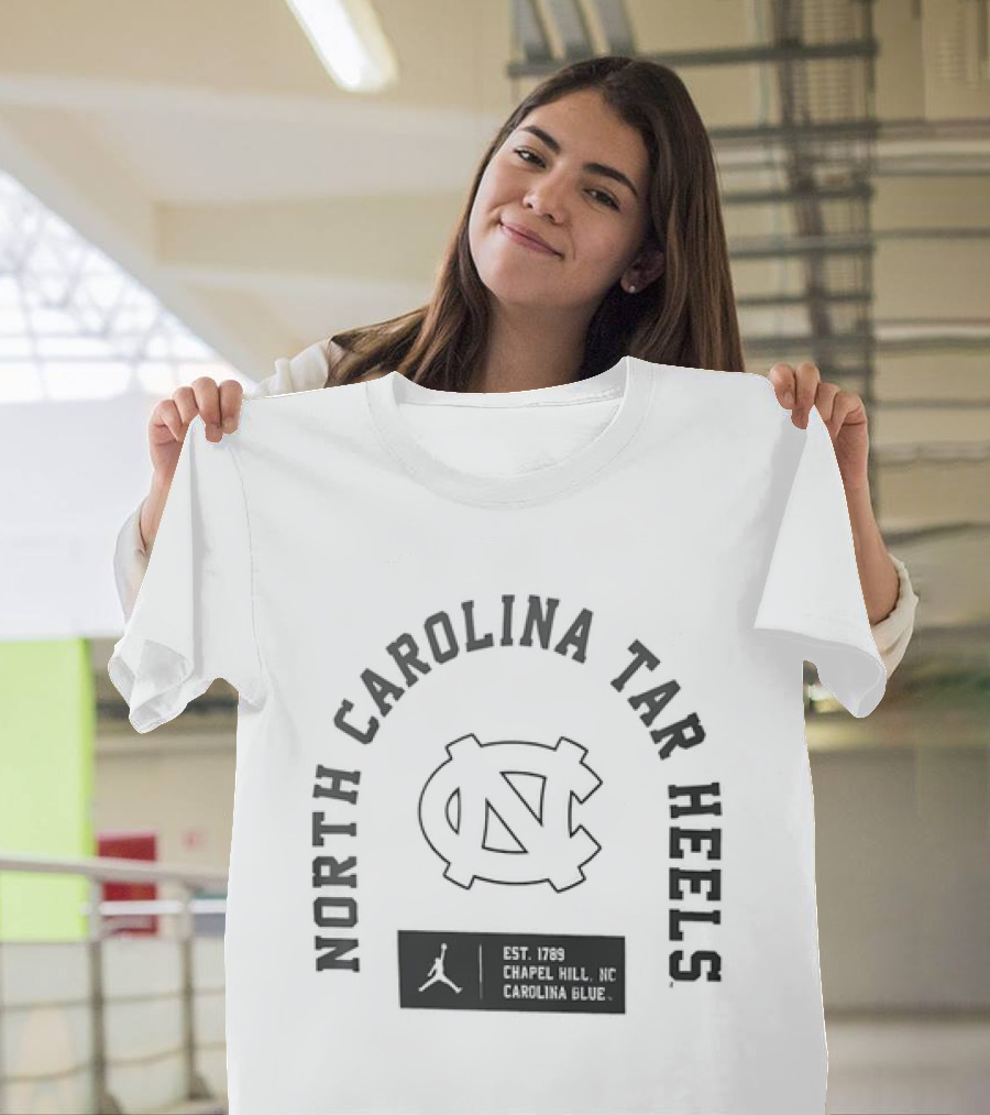 North Carolina Tar Heels NC Jordan Brand Carolina Blue Chapel Hill Est 1789 T-Shirt
