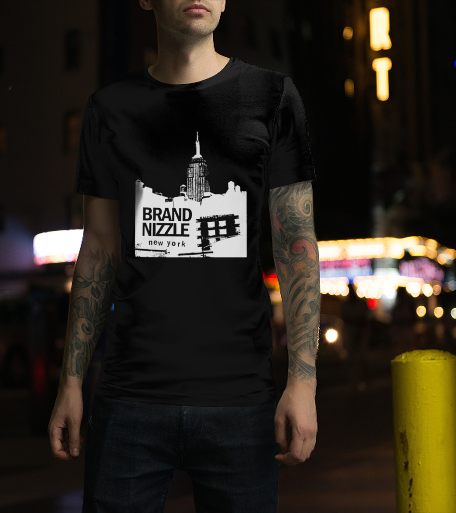 BRAND NIZZLE New York Empire State Building Skyline T-Shirt