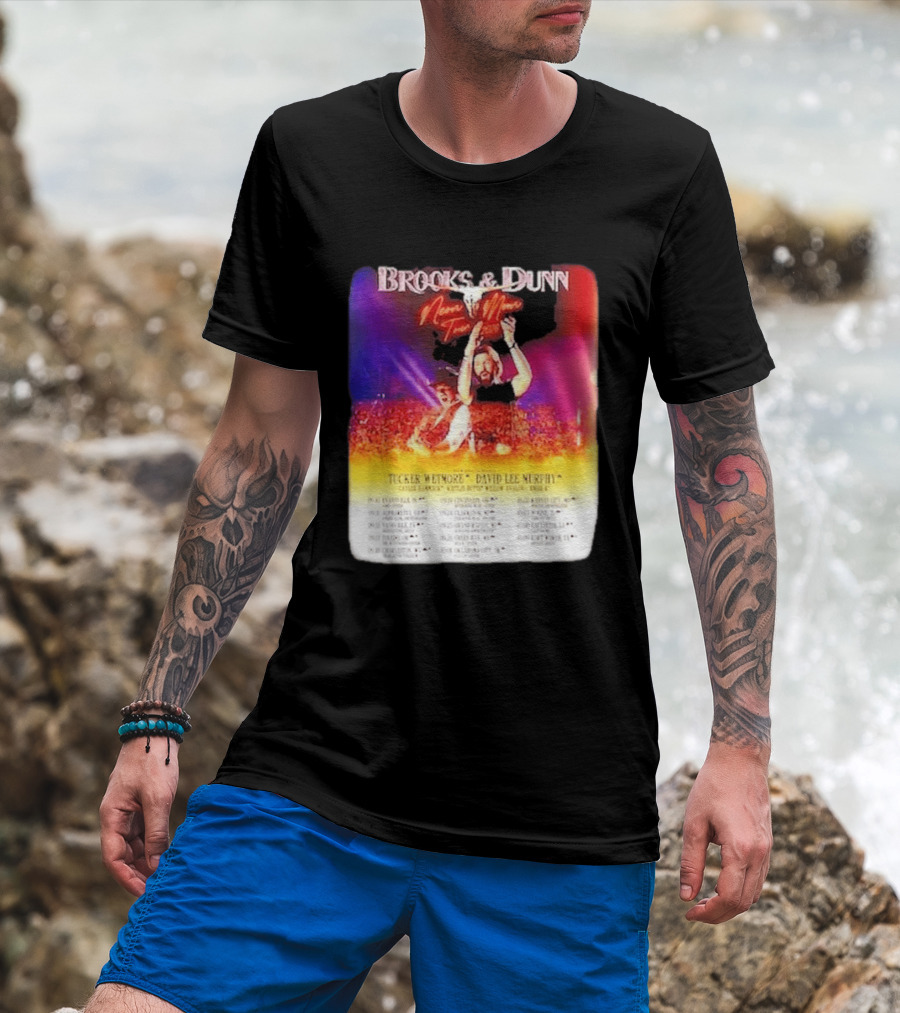 Brooks & Dunn Neon Moon Tour 2026 Tucker Wetmore David Lee Murphy Country Concert Events And Dates T-Shirt