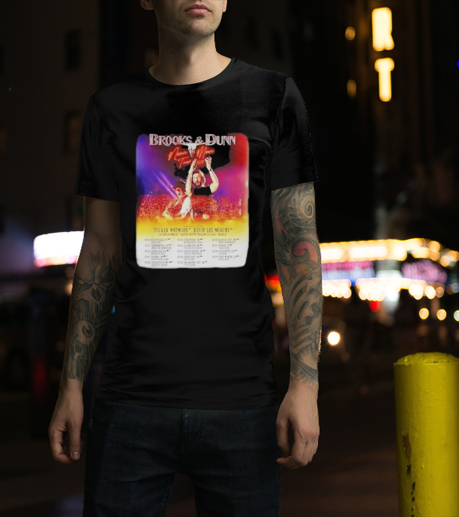 Brooks & Dunn Neon Moon Tour 2026 Tucker Wetmore David Lee Murphy Country Concert Events And Dates T-Shirt