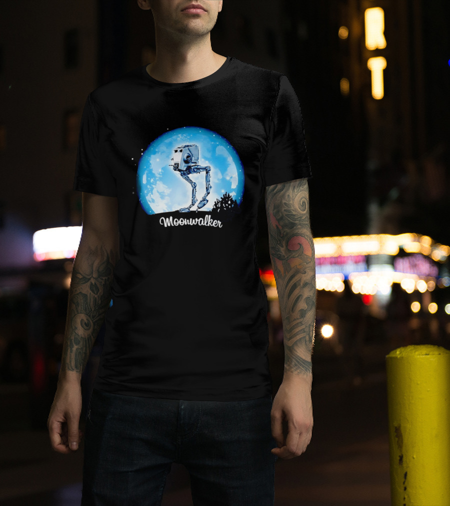 Star Wars AT ST Moonwalker Imperial Walker Moon Scene T-Shirt