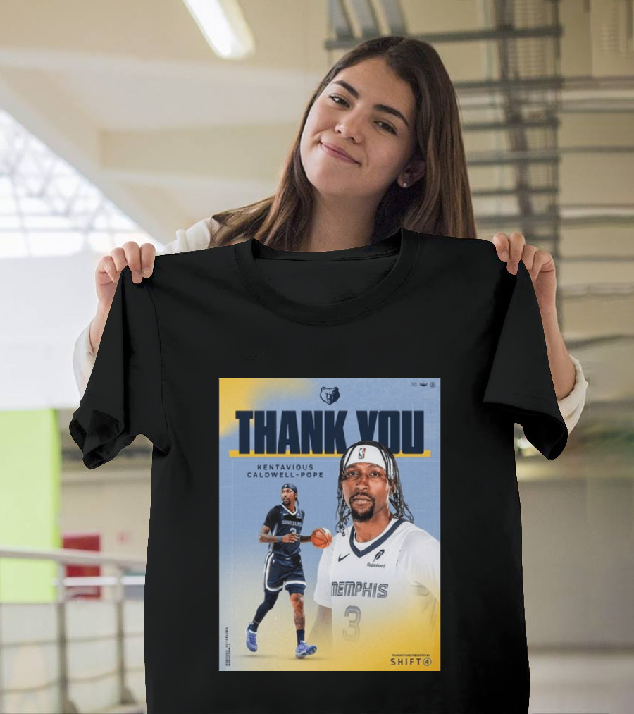 Thank You Kentavious Caldwell Pope Memphis Grizzlies Basketball 3 NBA Fan T-Shirt