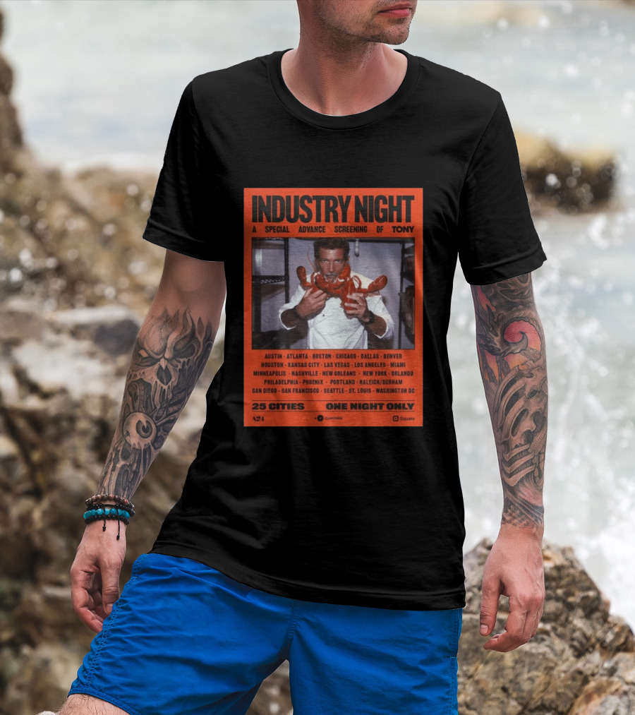 Industry Night A Special Advance Screening Of Tony Live 25 Cities One Night Only T-Shirt
