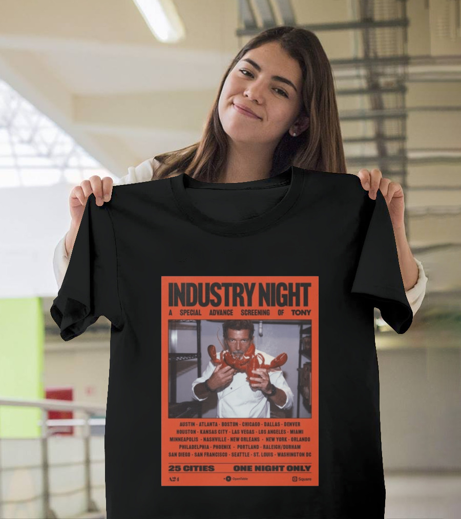 Industry Night A Special Advance Screening Of Tony Live 25 Cities One Night Only T-Shirt
