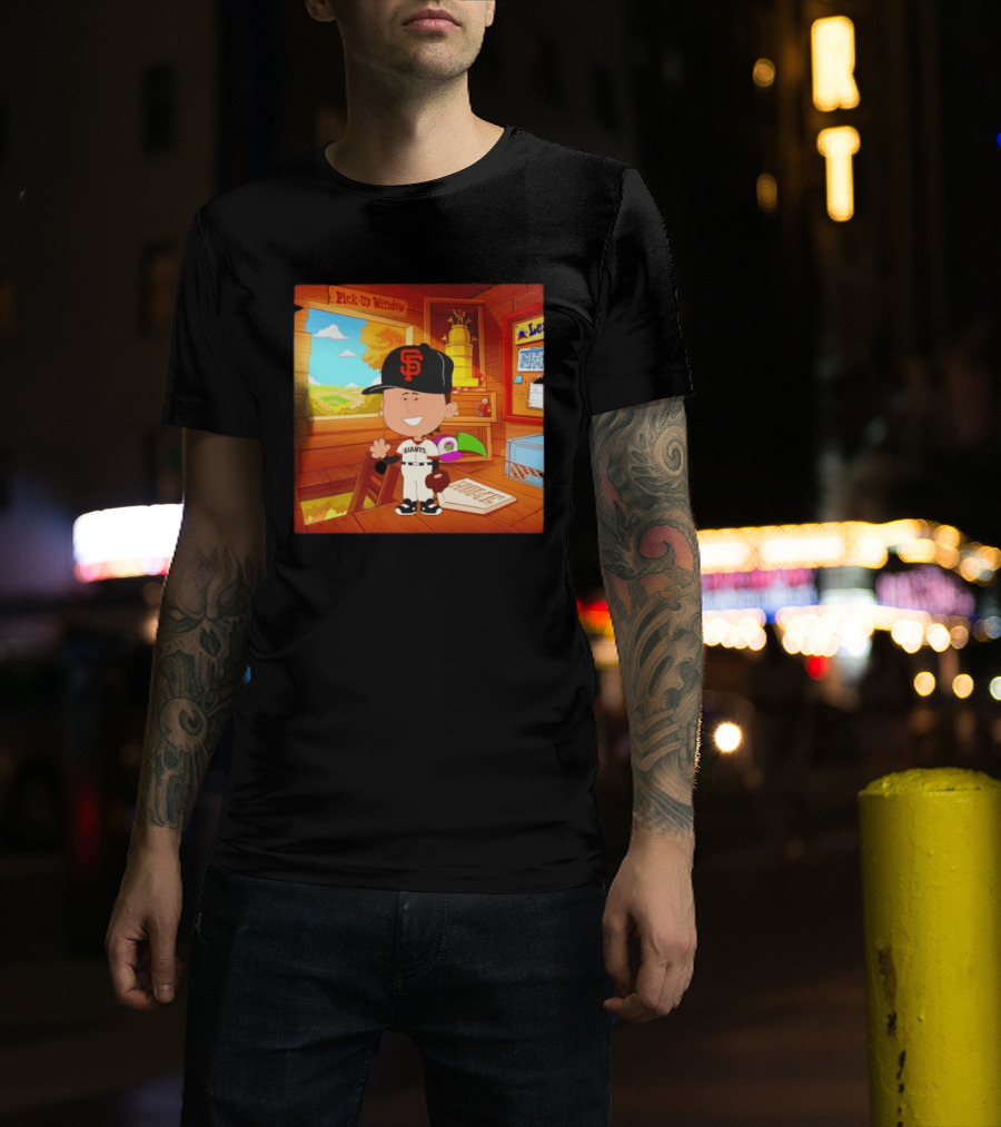 Tyler Mahle San Francisco Giants Baseball Cartoon Peanuts T-Shirt