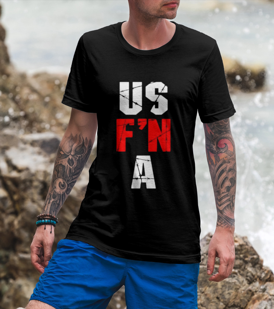 United States US F N A Barbed Wire T-Shirt