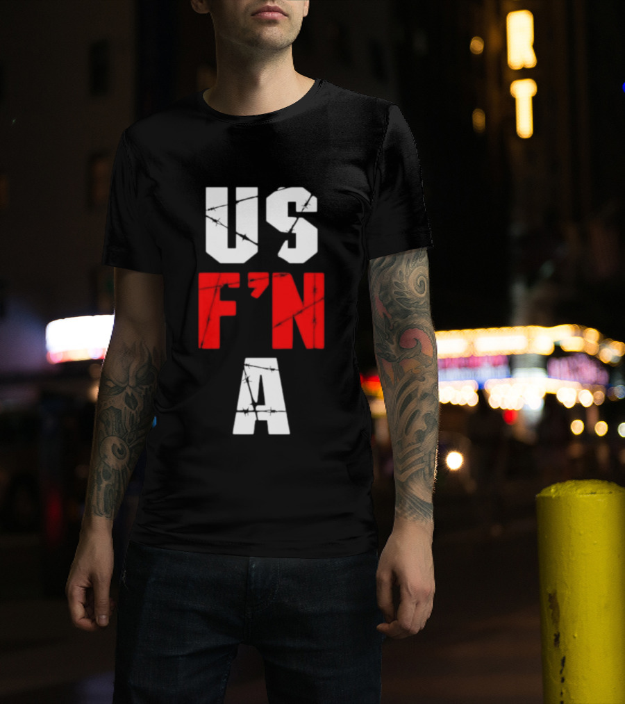 United States US F N A Barbed Wire T-Shirt