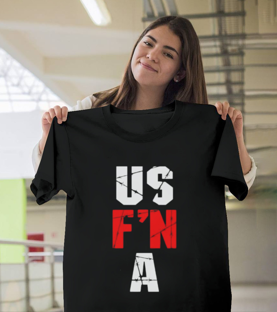 United States US F N A Barbed Wire T-Shirt