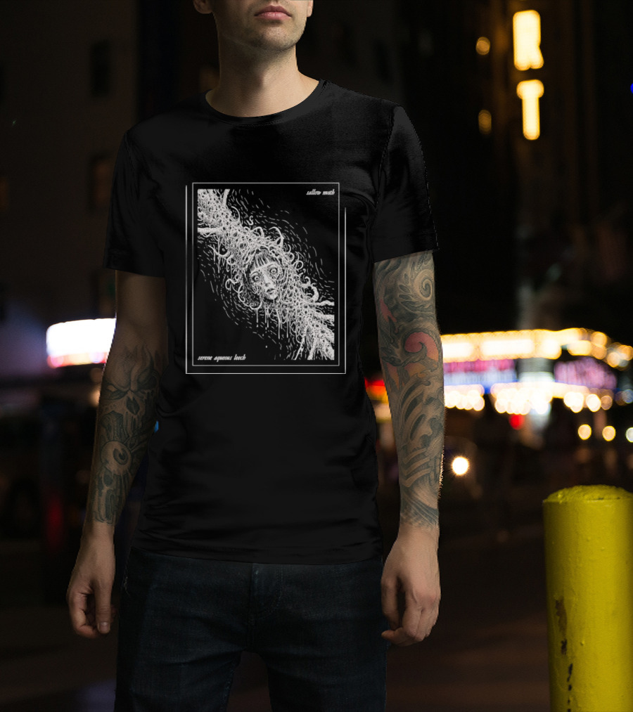 Sallow Moth Serene Aqueous Leech Surreal Horror Waveform T-Shirt