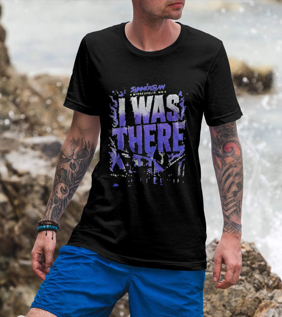 SummerSlam Minneapolis MN I Was There US Bank Stadium WWE Event T-Shirt